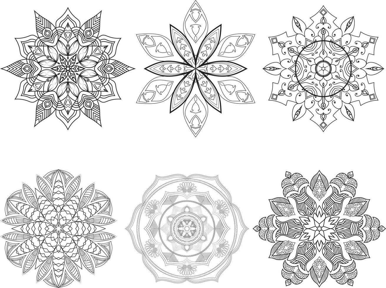 semplice mandala colorazione pagina illustrazione vettore