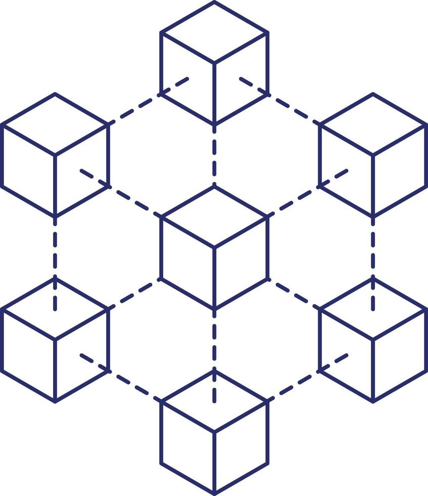 blockchain icona logo concetto su bianca sfondo. criptovaluta dati cartello design vettore illustrazione