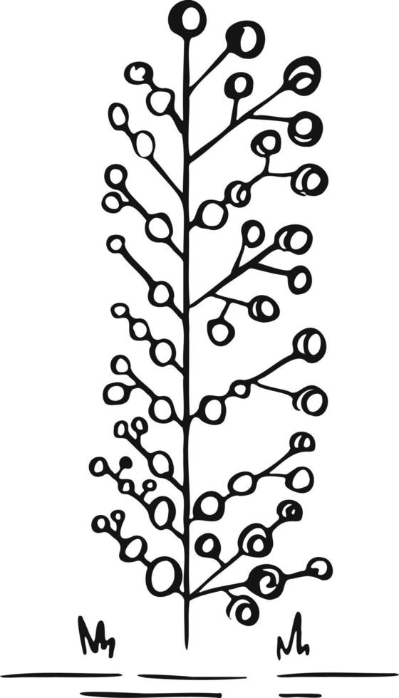 simbolo alberi linea originale modello vettore schema