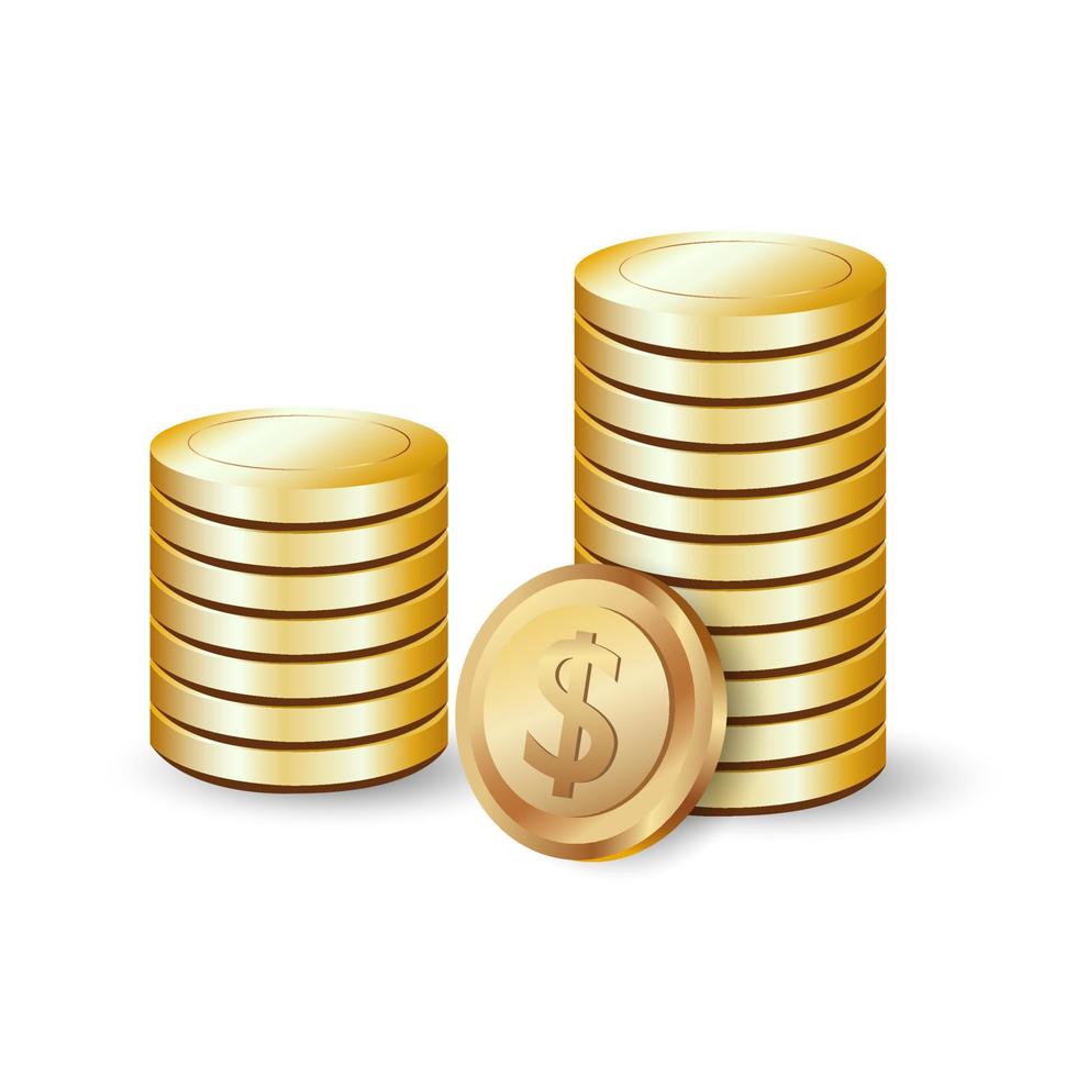oro monete di bitcoin, Euro, dollaro vettore