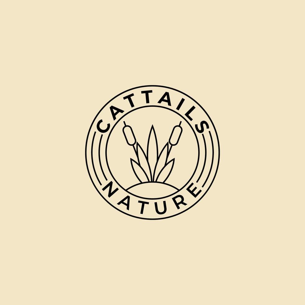 tifa erba distintivo logo linea arte vettore illustrazione design