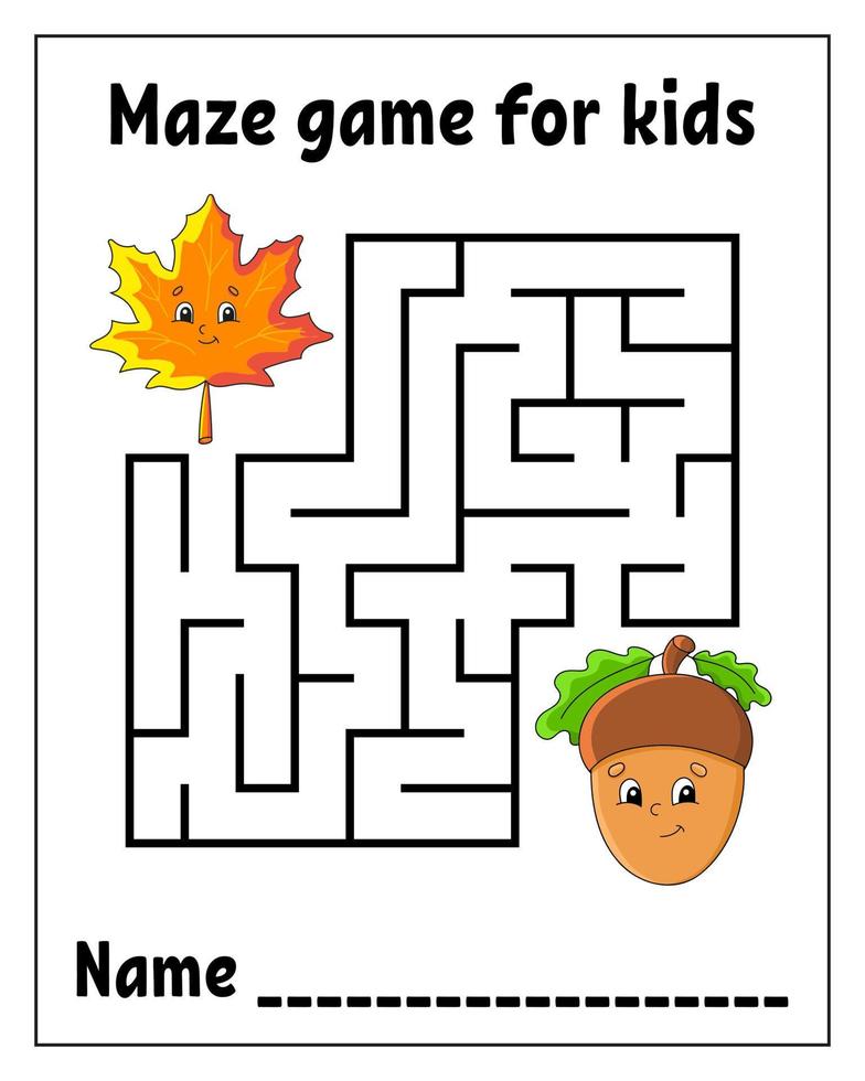 piazza labirinto. gioco per bambini. puzzle per bambini. labirinto enigma. cartone animato carattere. isolato su bianca sfondo. vettore illustrazione.