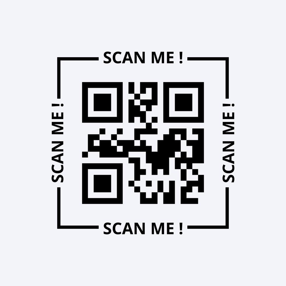 scansione me qr codice vettore