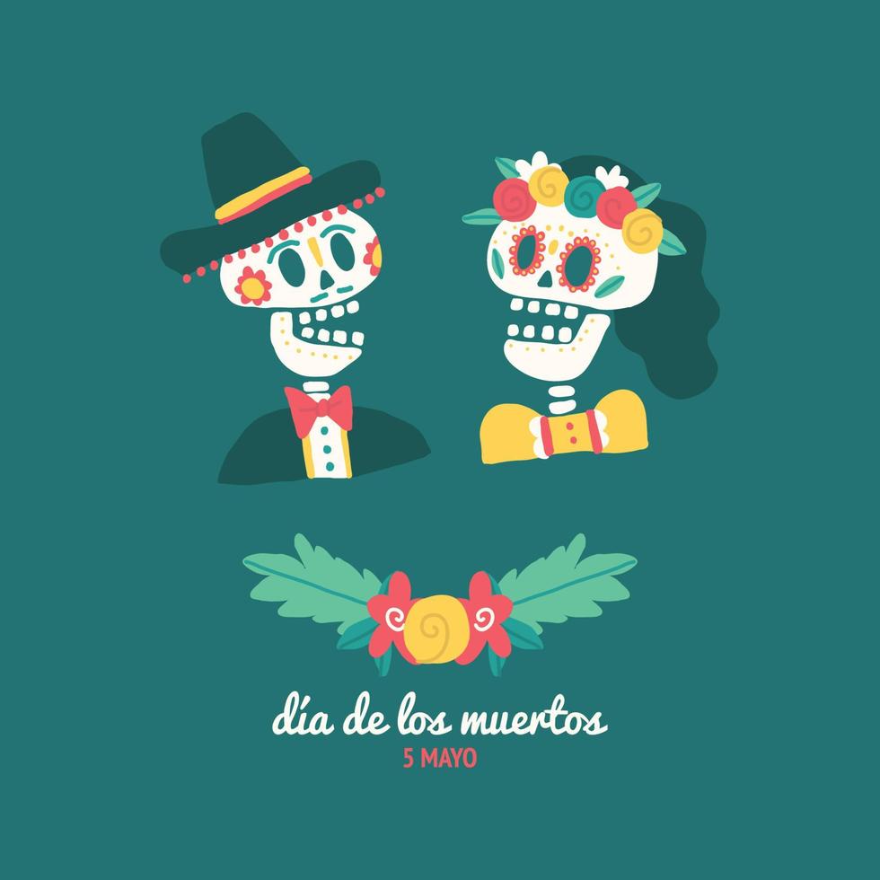 dia de los muertos disegno vettore