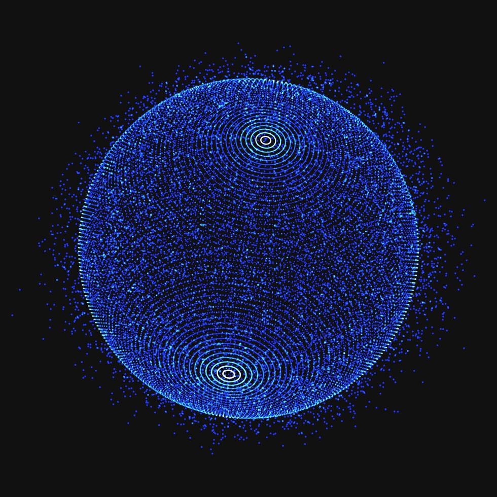 sfera luminosa di punti vettore