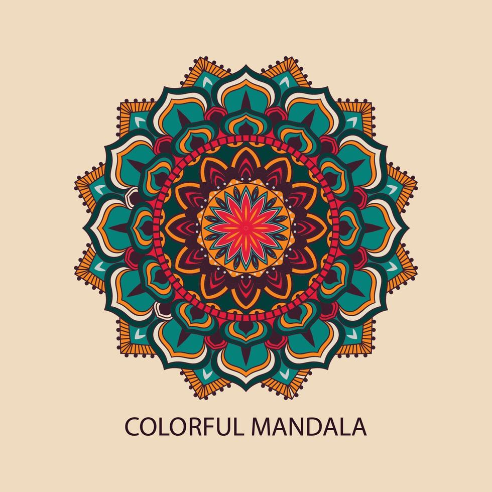 arte mandala colorata vettore