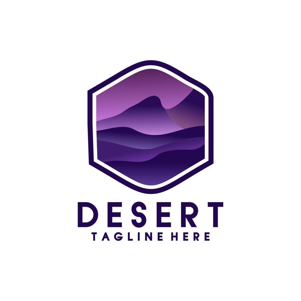 deserto logo vettore illustrazione