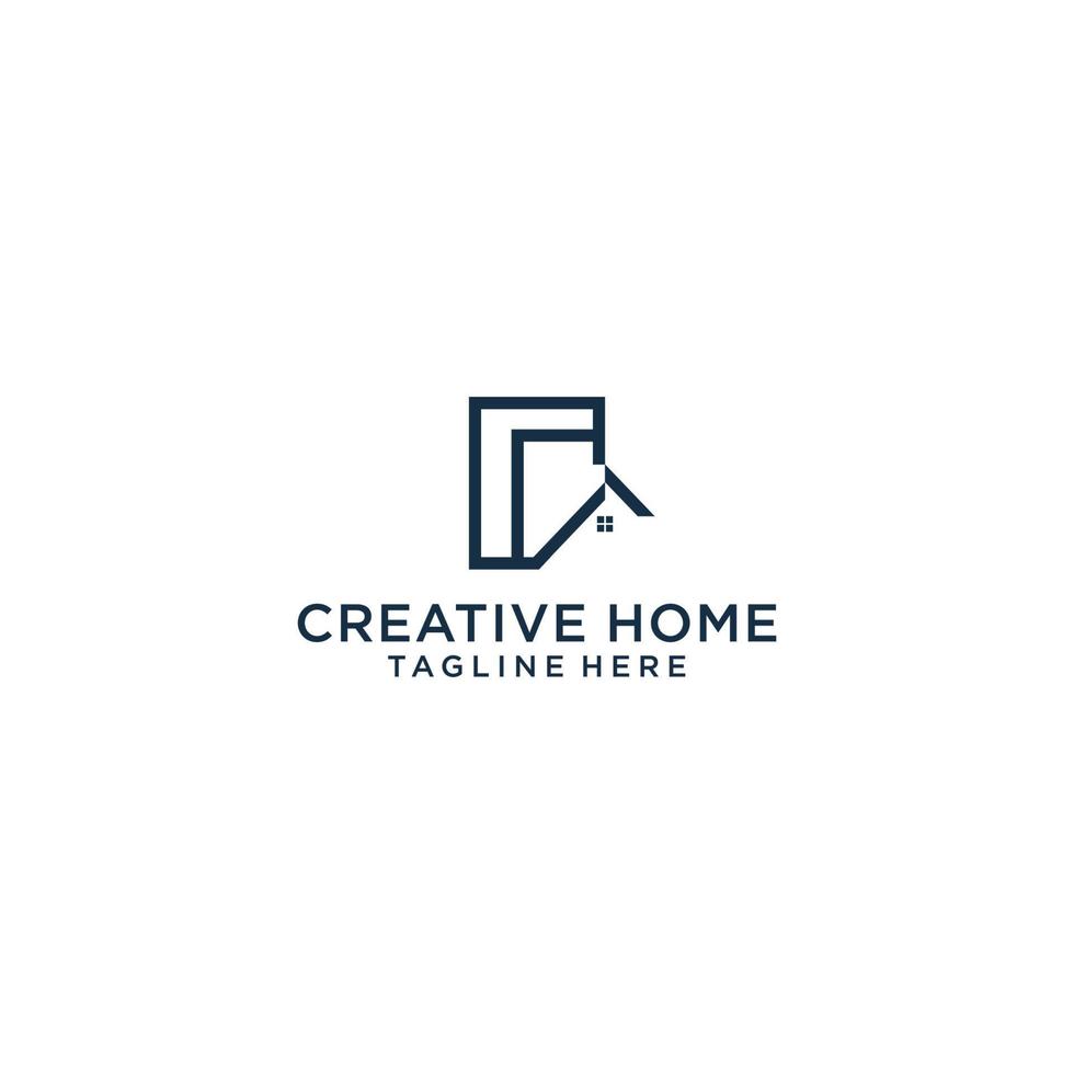 creativo le case logo design icona modello vettore