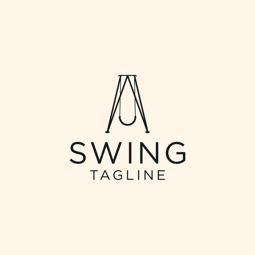 swing logo icona design vettore