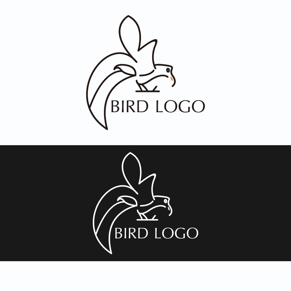 uccello logo design icona modello vettore