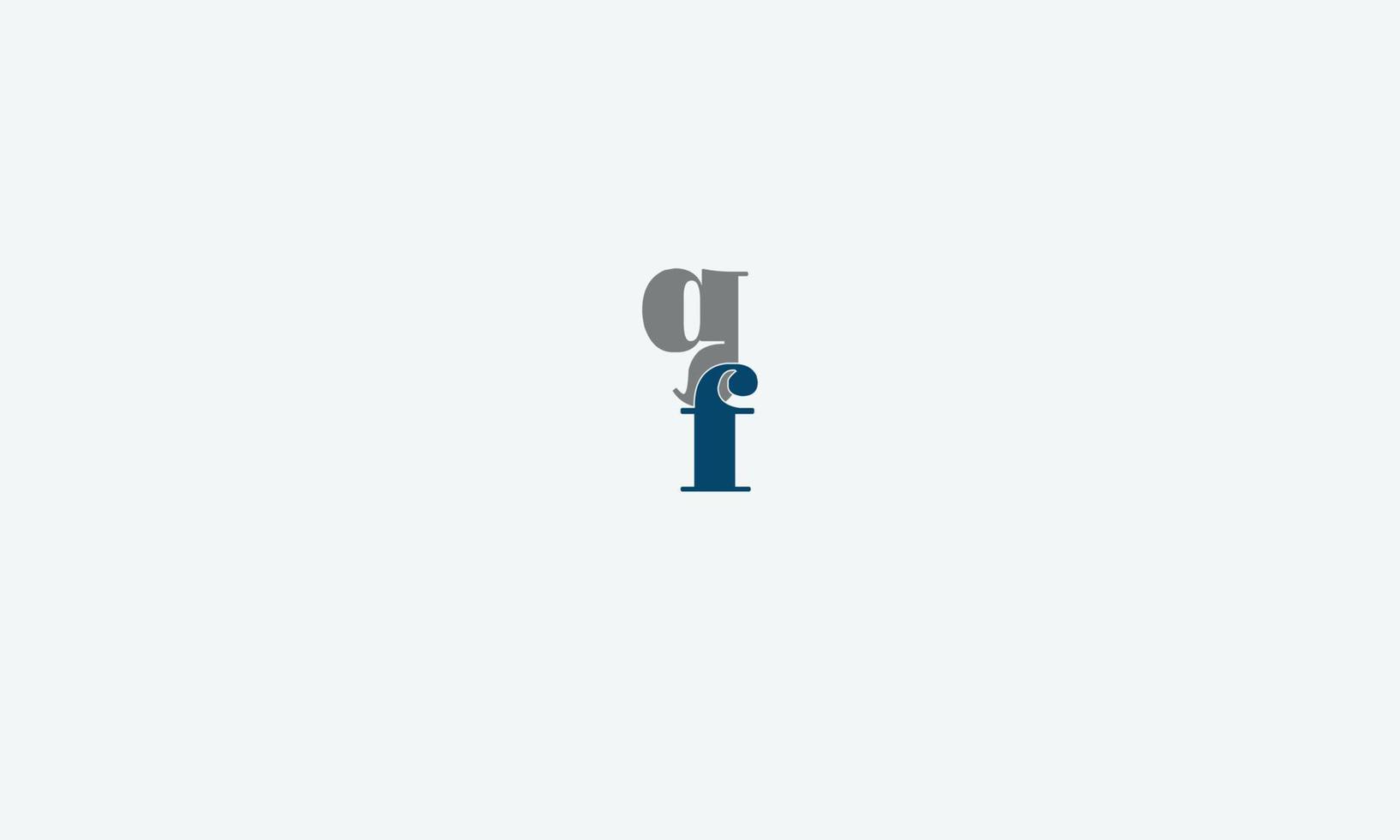 alfabeto lettere iniziali monogramma logo qf, fq, q e f vettore