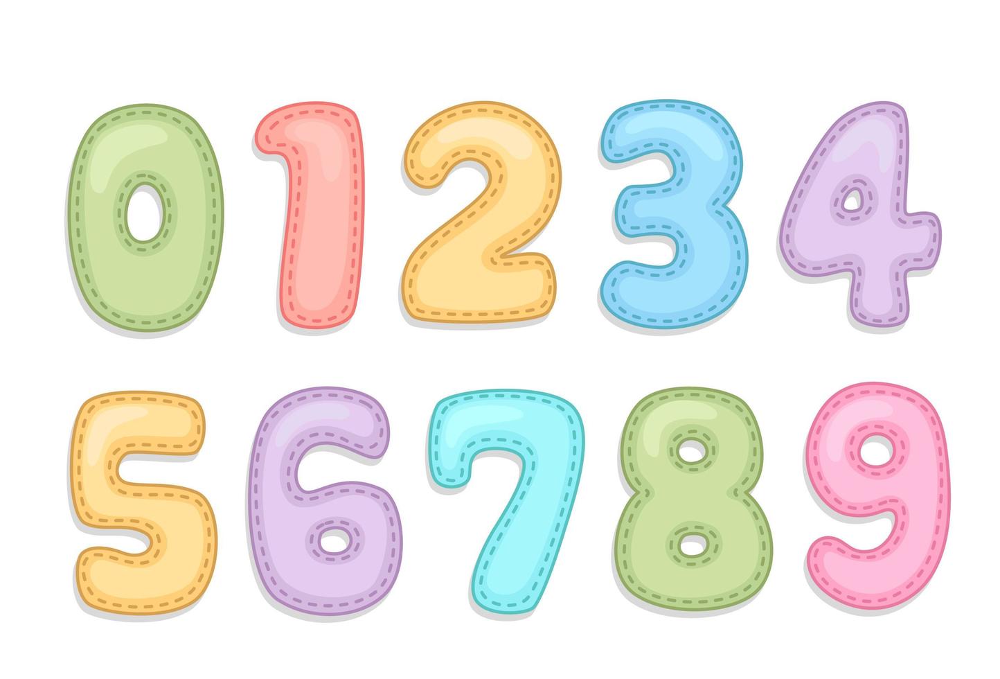 numeri di alfabeto del bambino vettore