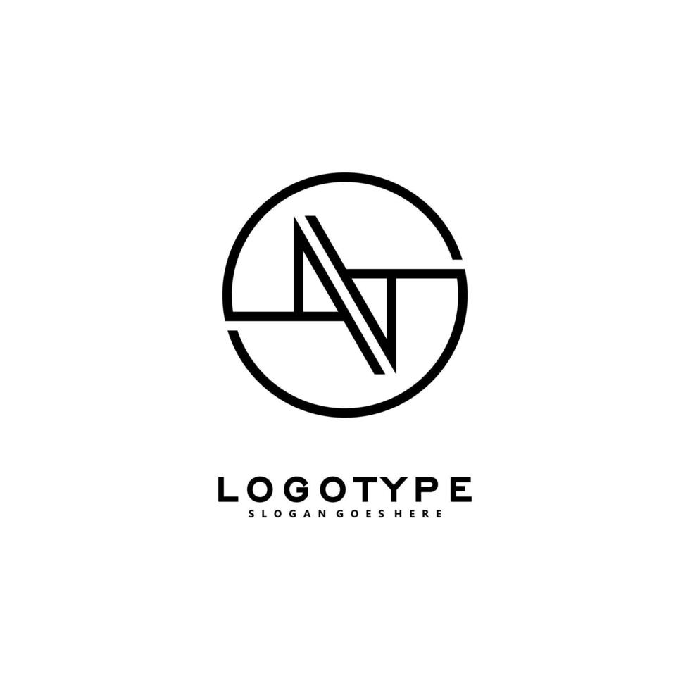 moderno iniziale aa logo lettera semplice e creativo design concetto vettore