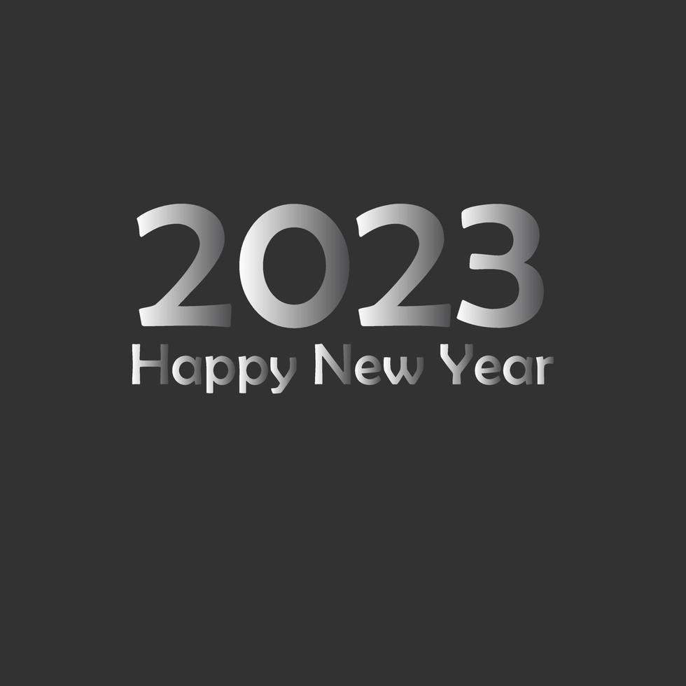 2023 felice anno nuovo sfondo design. biglietto di auguri, banner, poster. illustrazione vettoriale. vettore