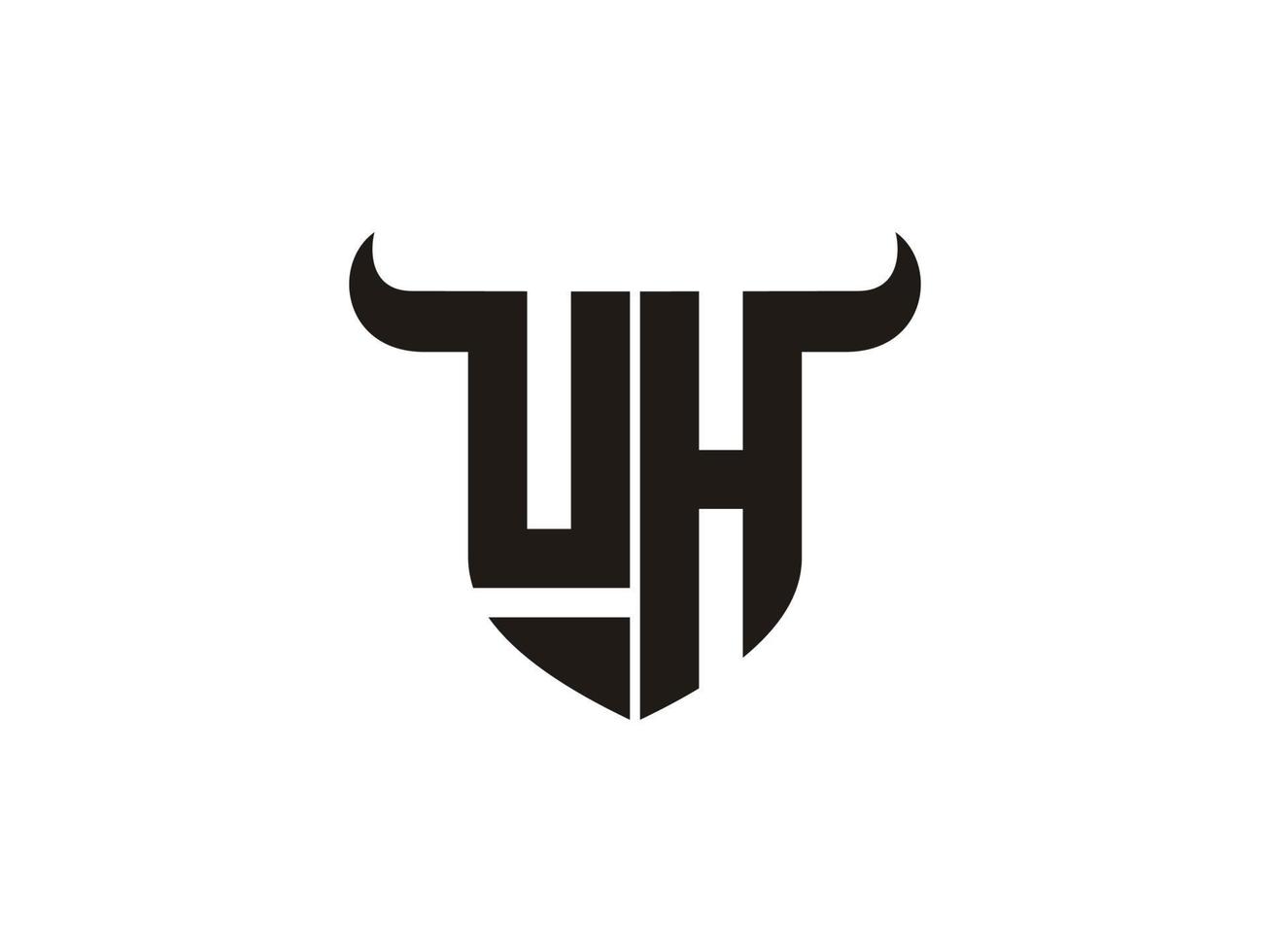 iniziale uh Toro logo design. vettore
