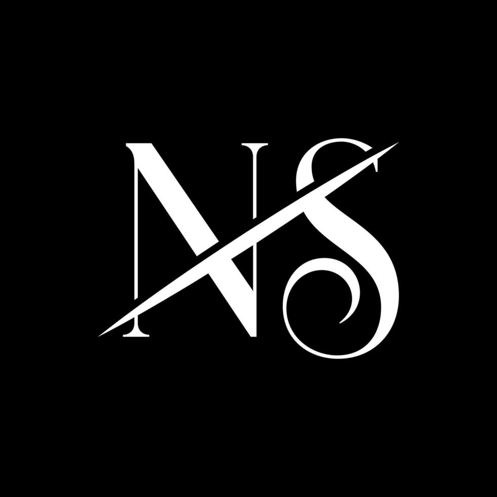 ns logo design vettore professionista vettore.