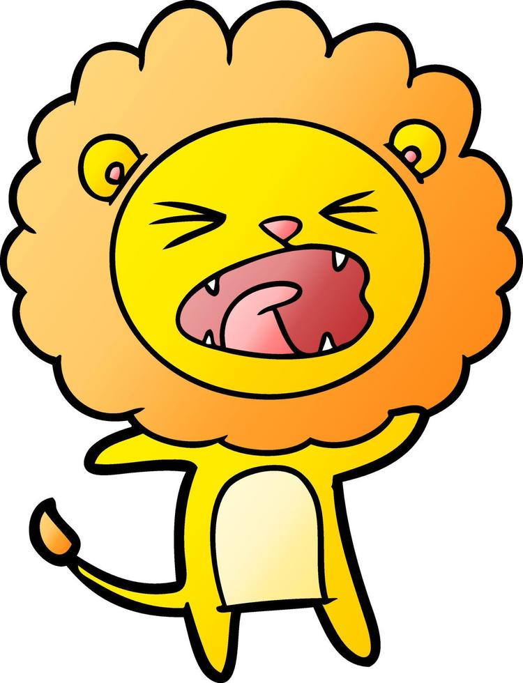 personaggio del leone dei cartoni animati vettore