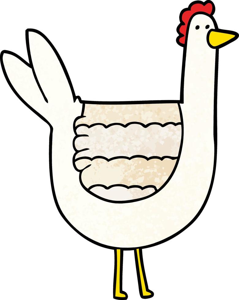 vettore cartone animato pollo