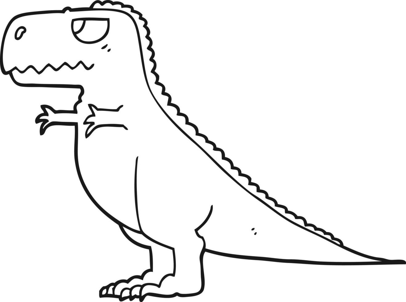 linea disegno cartone animato dinosauro vettore