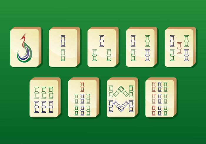 icone vettoriali di mahjong