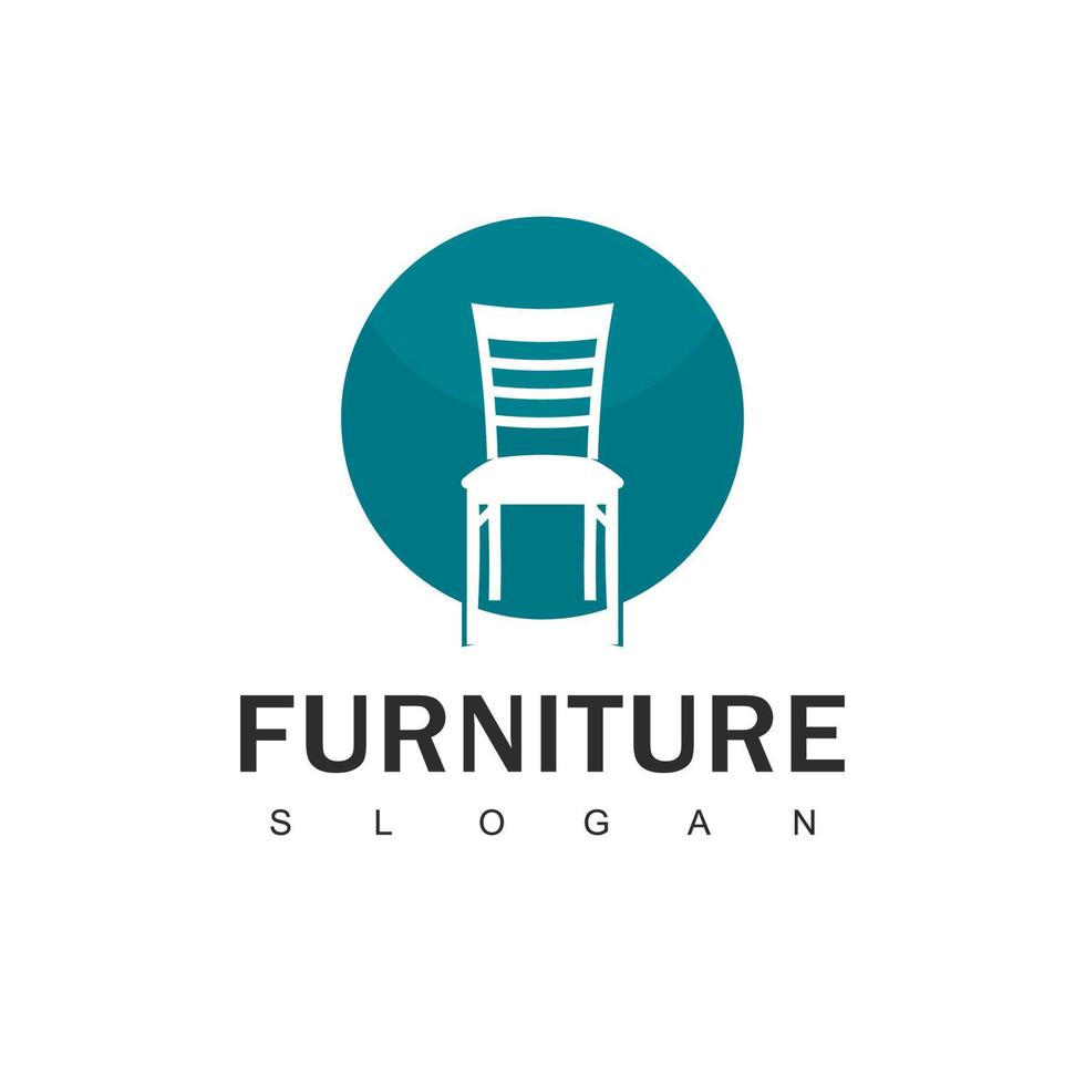 mobilia logo con sedia simbolo vettore