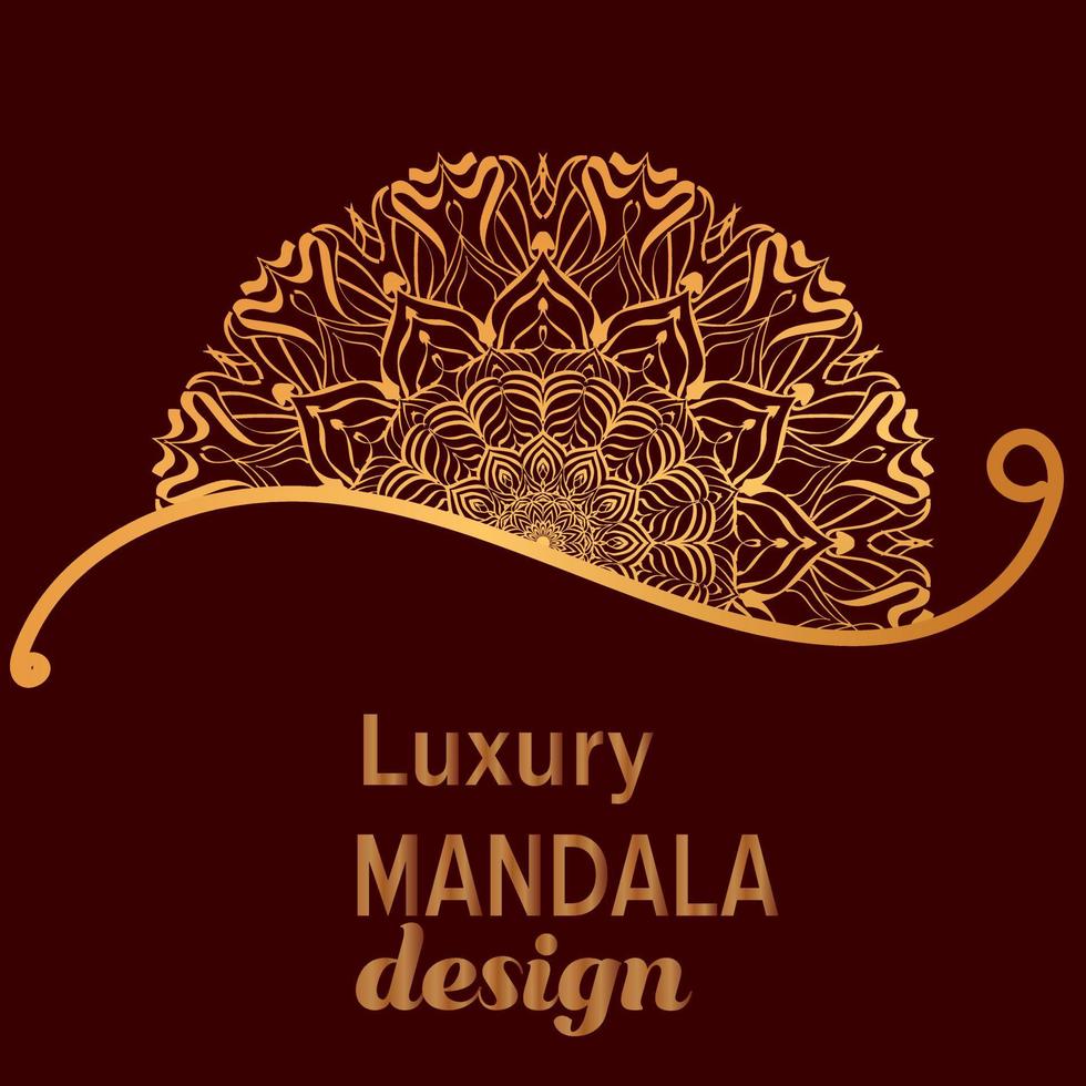 design di sfondo mandala di lusso vettore