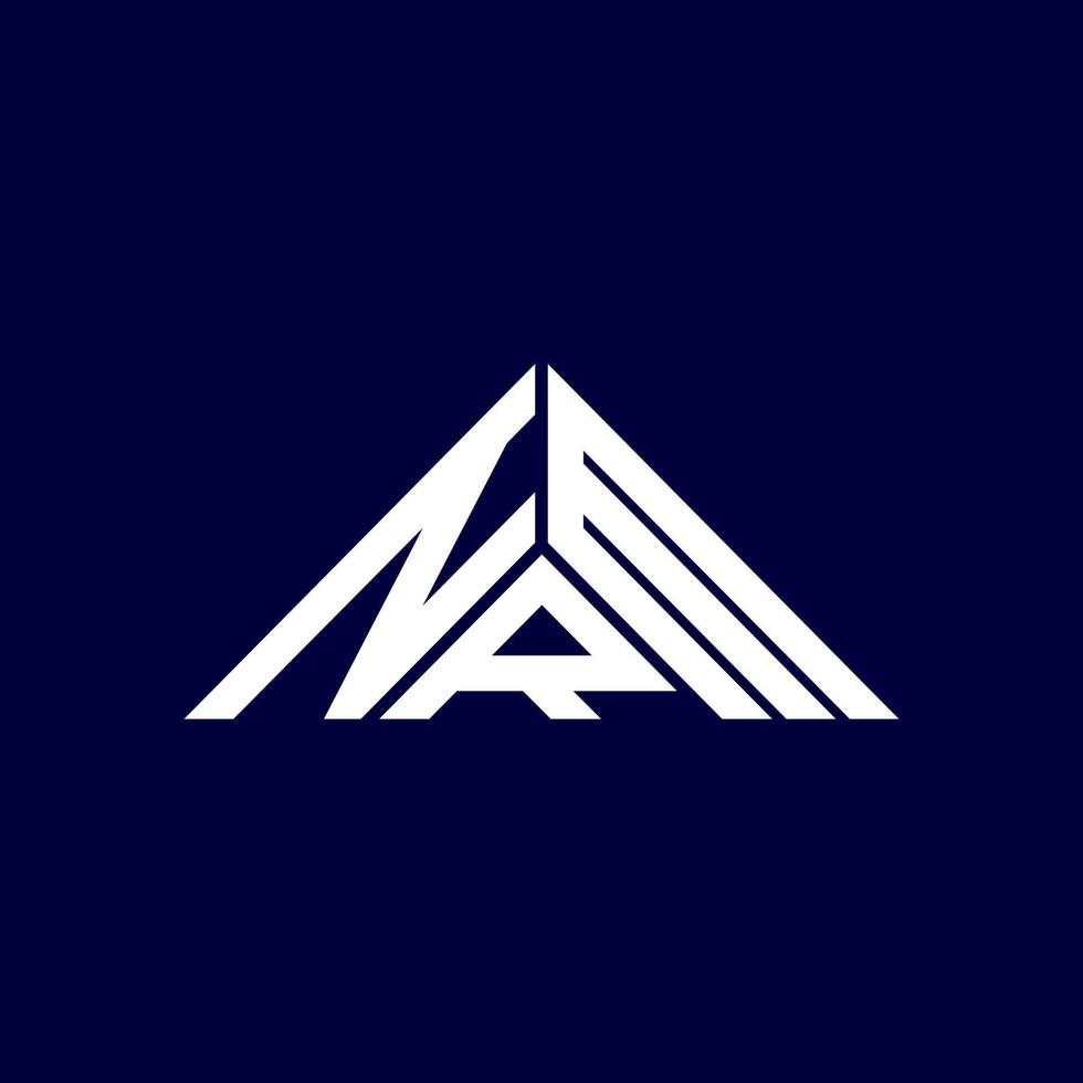 nr lettera logo creativo design con vettore grafico, nr semplice e moderno logo nel triangolo forma.