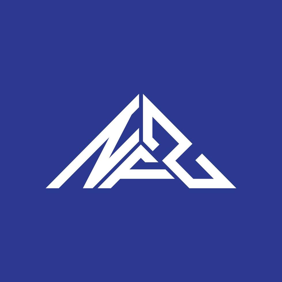 nfz lettera logo creativo design con vettore grafico, nfz semplice e moderno logo nel triangolo forma.