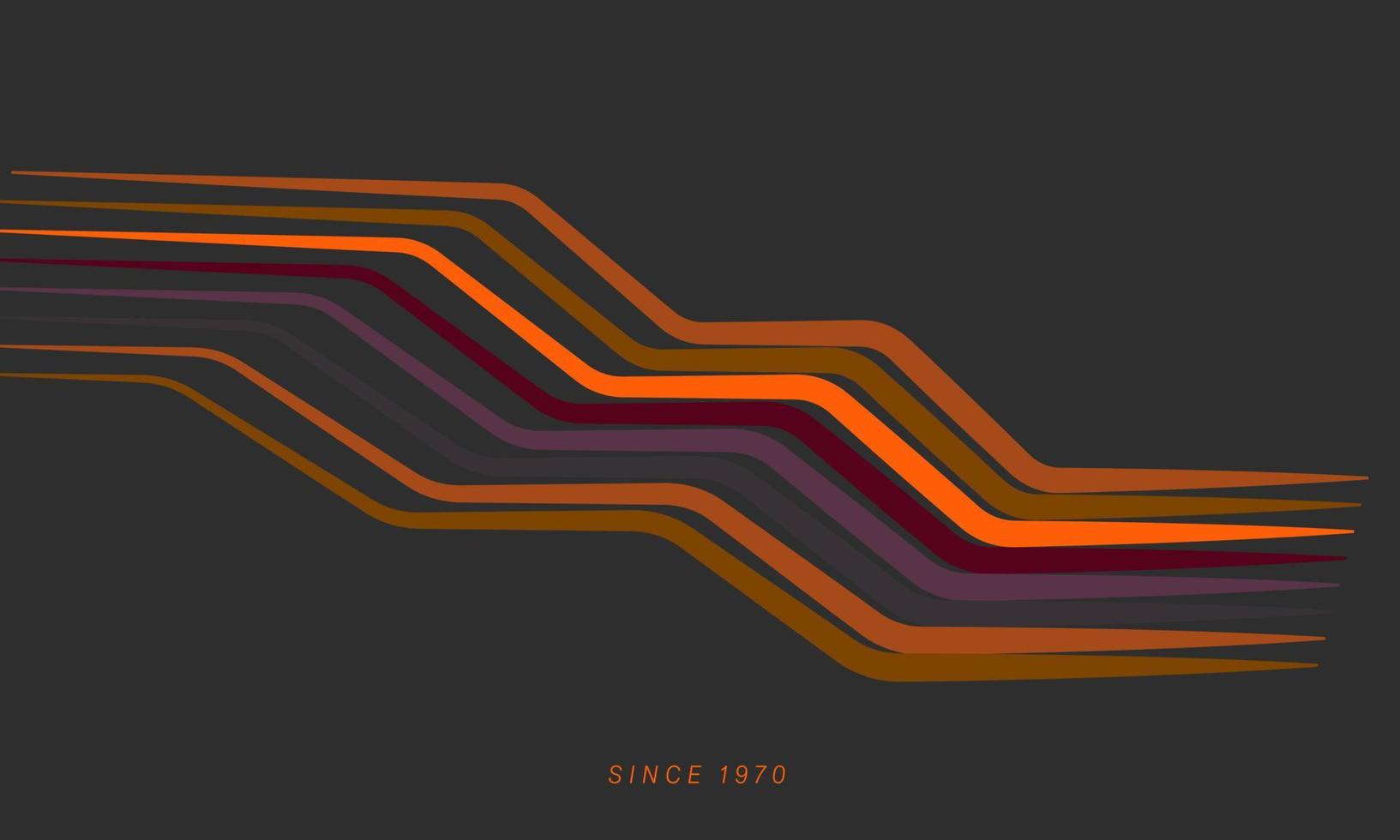 retrò modello design nel astratto stile con colorato Linee. vettore illustrazione.