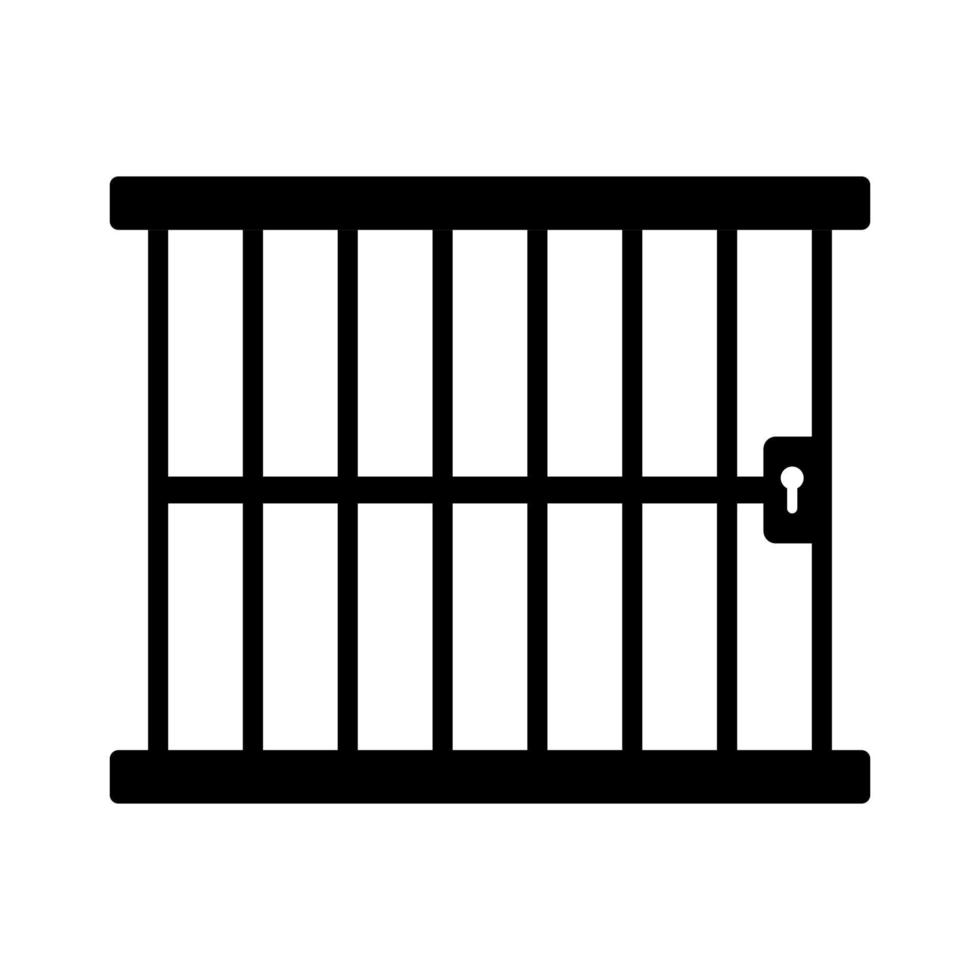 nero prigione e prigione icona vettore per legge, giudizio , e giustizia elemento illustrazione