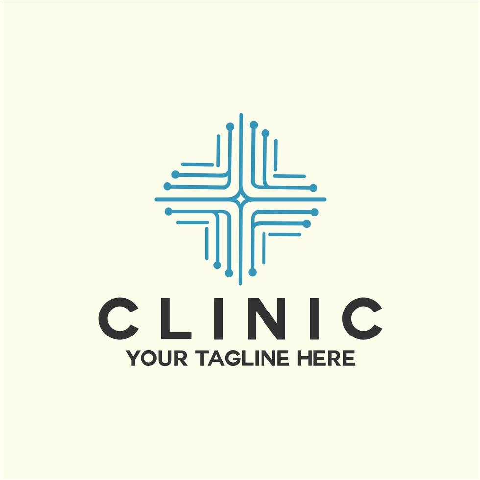 semplice medico clinica logo vettore