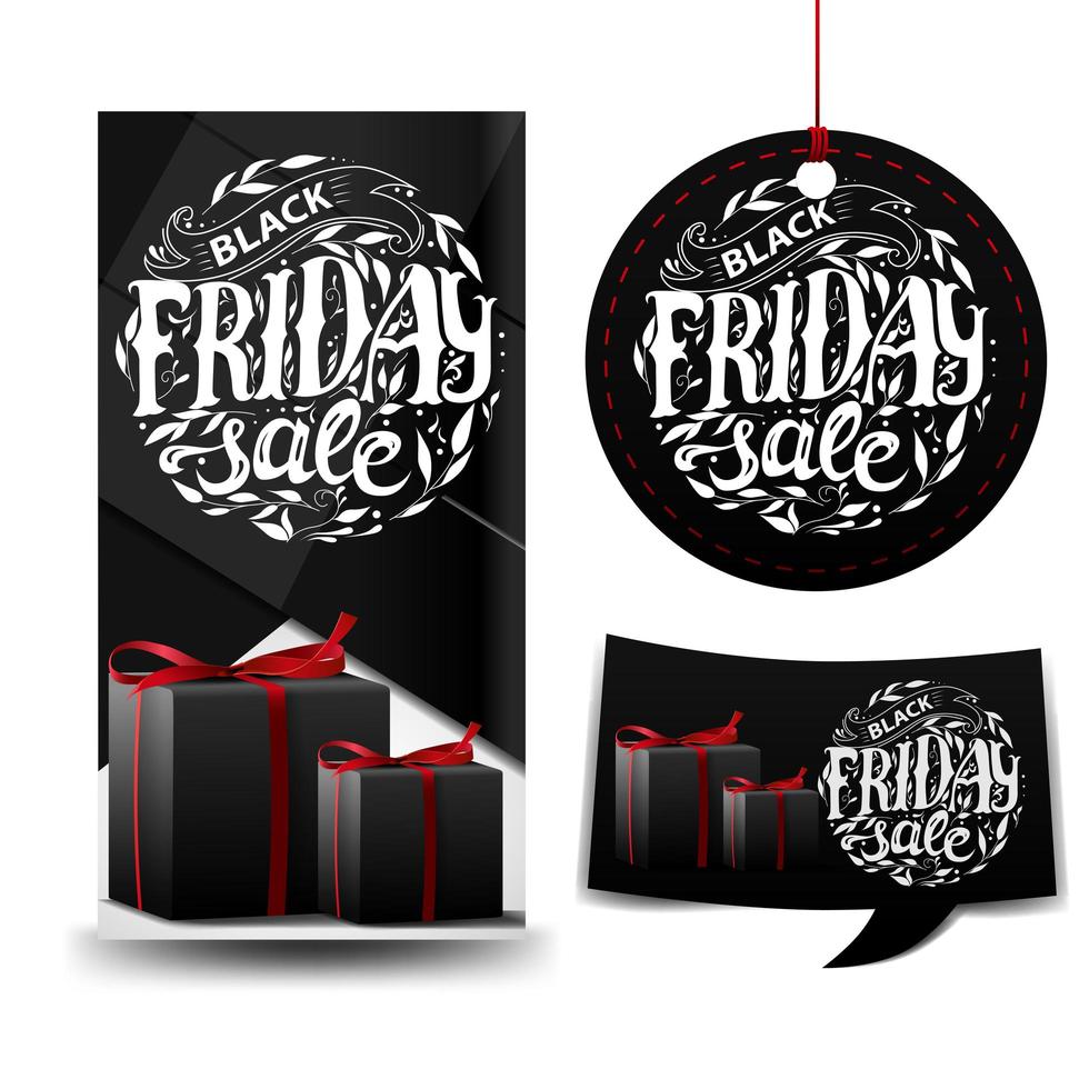 vendita black friday collezione black square vettore