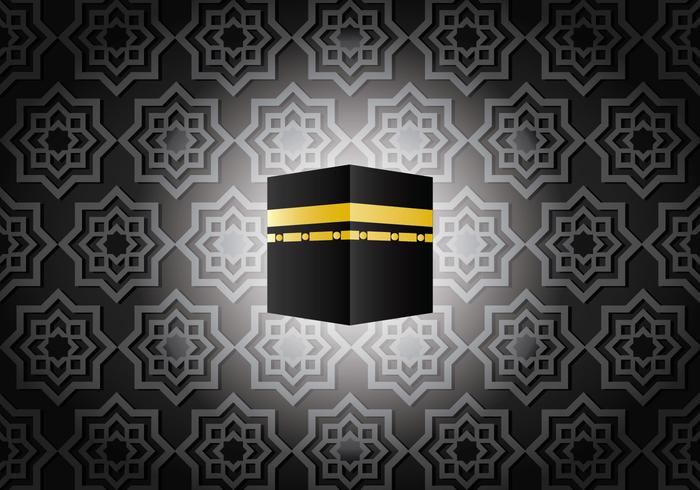 Ka'bah oscura in Mecca Vector