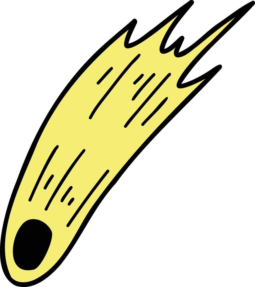 mano disegnato meteora illustrazione vettore