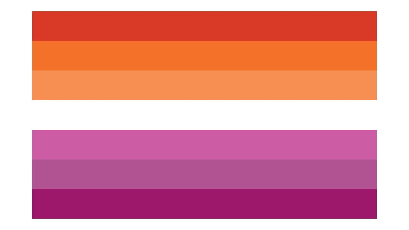 lesbica bandiera illustrazione. lesbica orgoglio bandiera icona vettore