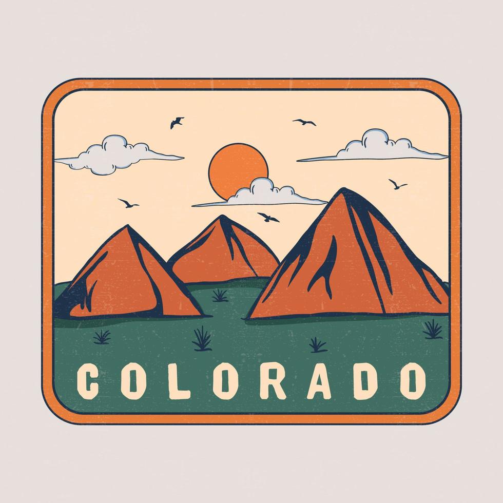 unito stati, Colorado sciare montagna paesaggio. retrò stile viaggio manifesto o etichetta. montagna grafico Stampa vettore design per t camicia, manifesto, etichetta e altri.