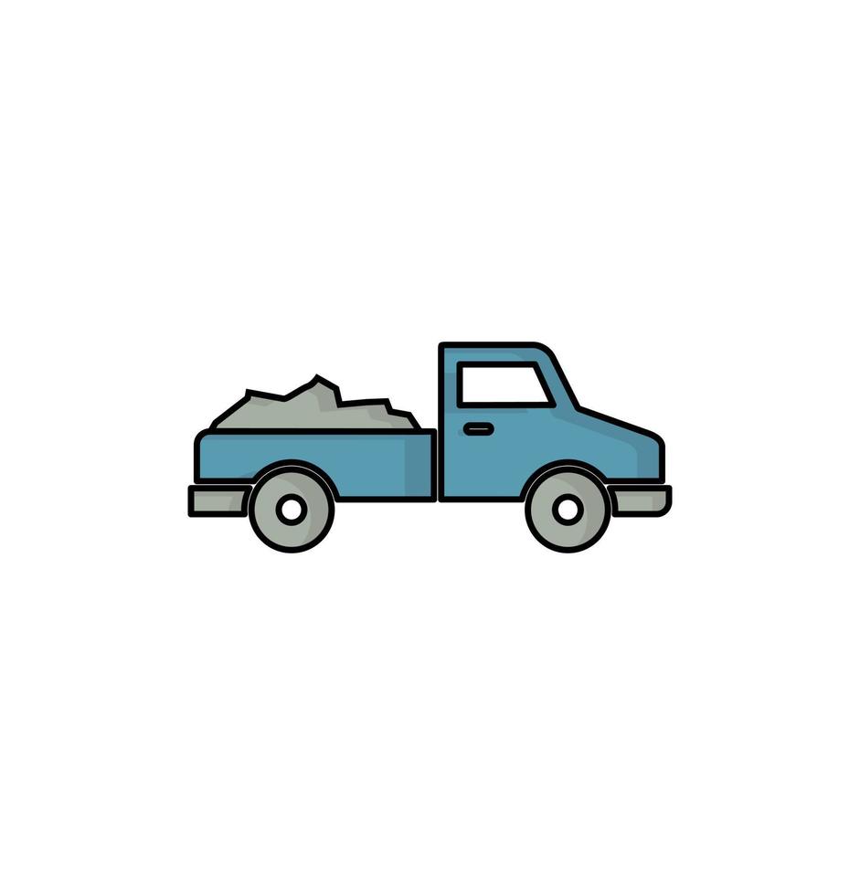 illustrazione vettoriale dell'icona del camioncino