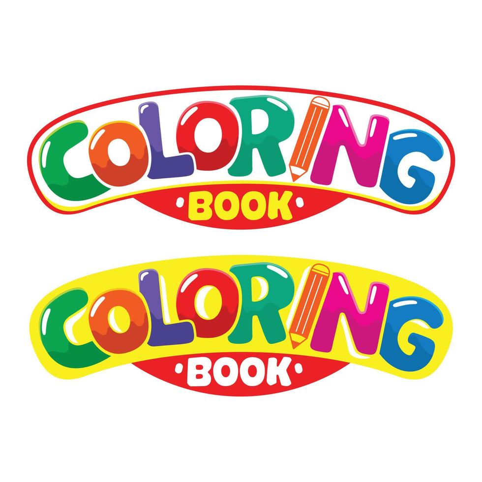 colorazione libro logo modello per bambini libro vettore