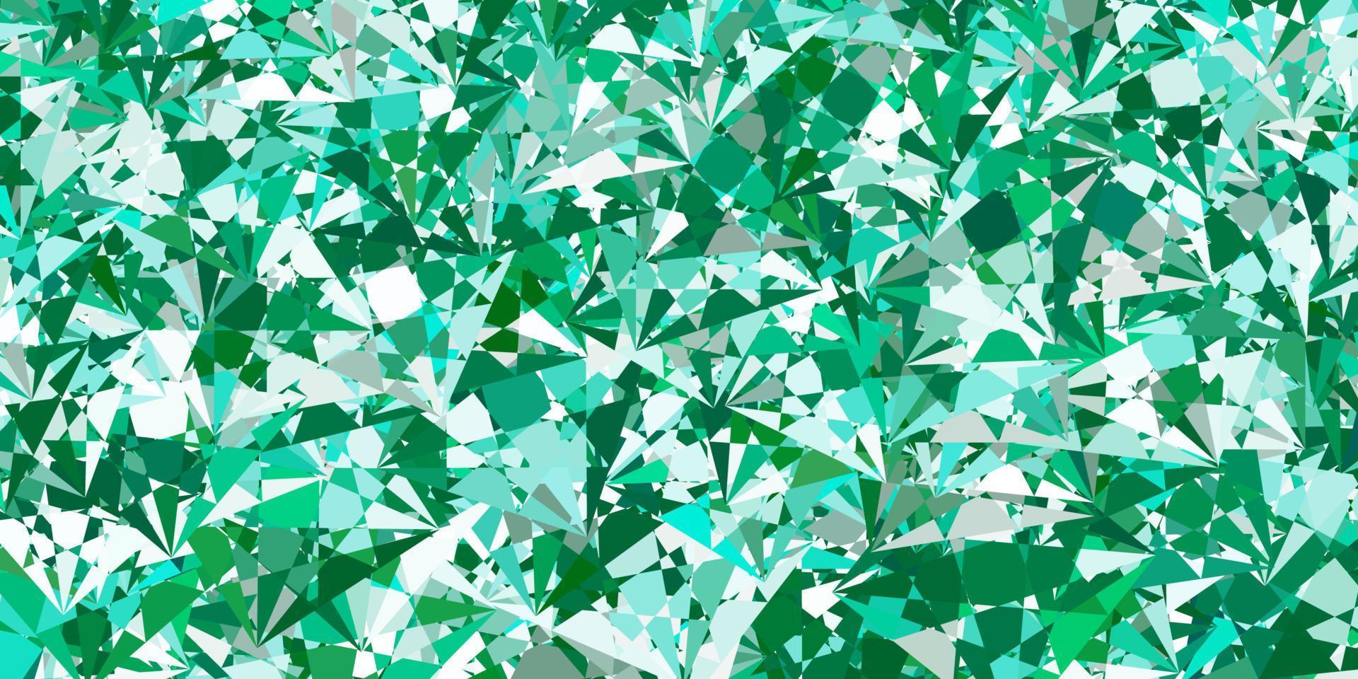 sfondo vettoriale verde chiaro con forme poligonali.