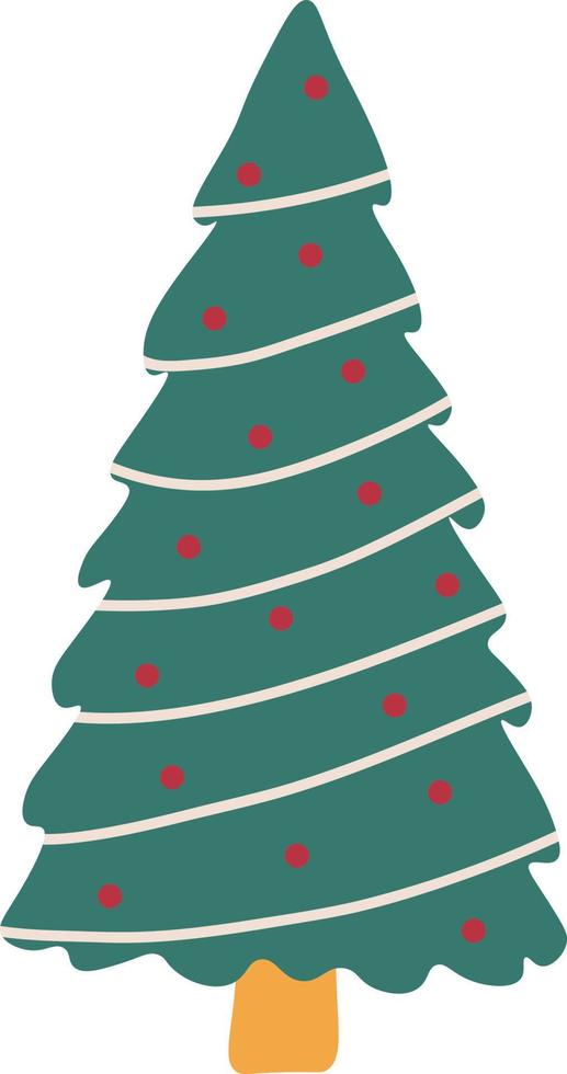 Natale albero nel il stile di minimalismo nel un' bianca trasparente sfondo vettore