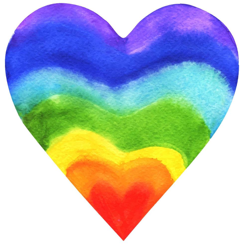 arcobaleno no Genere cuore, tracciato arte vettore