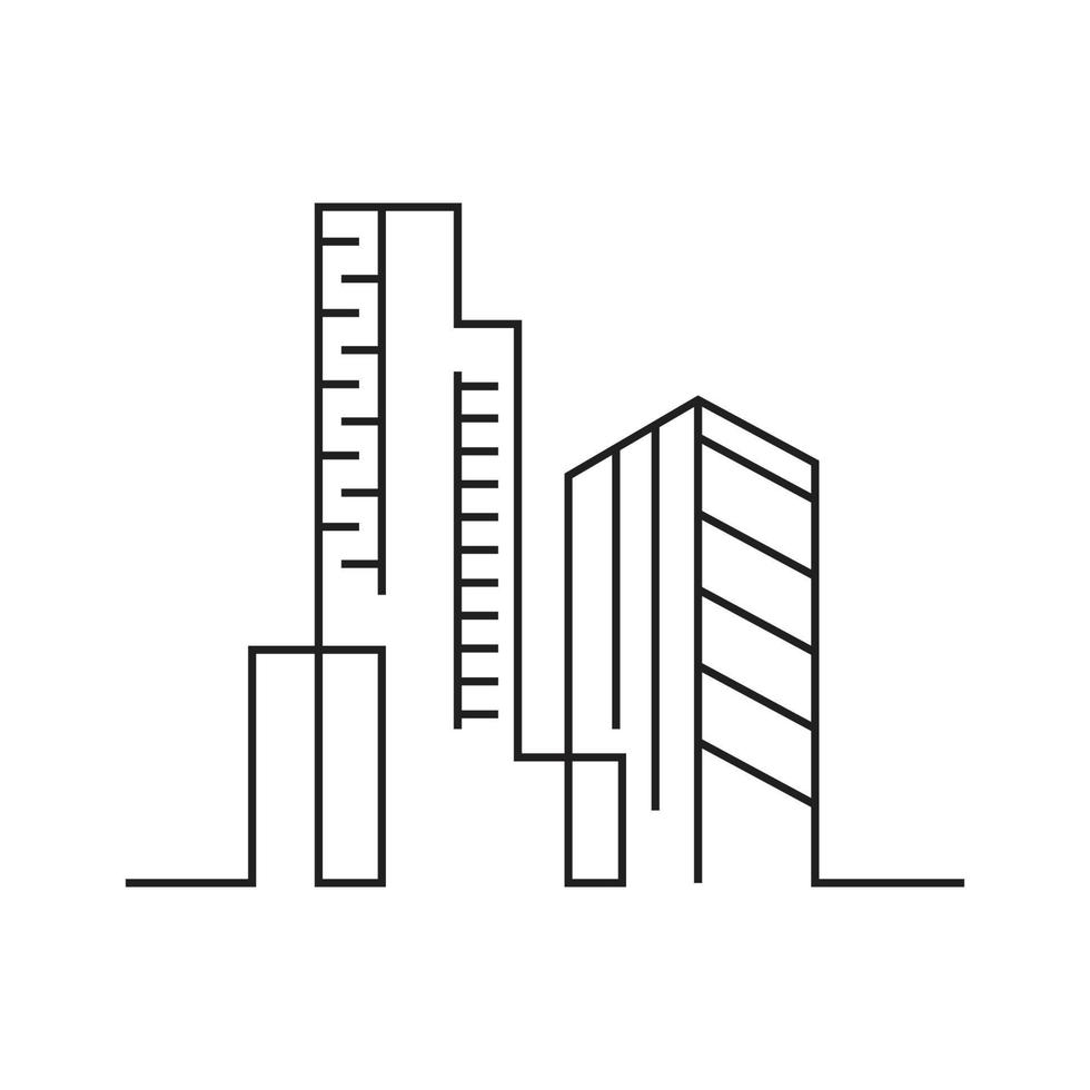 città orizzonte, città silhouette vettore illustrazione nel piatto design