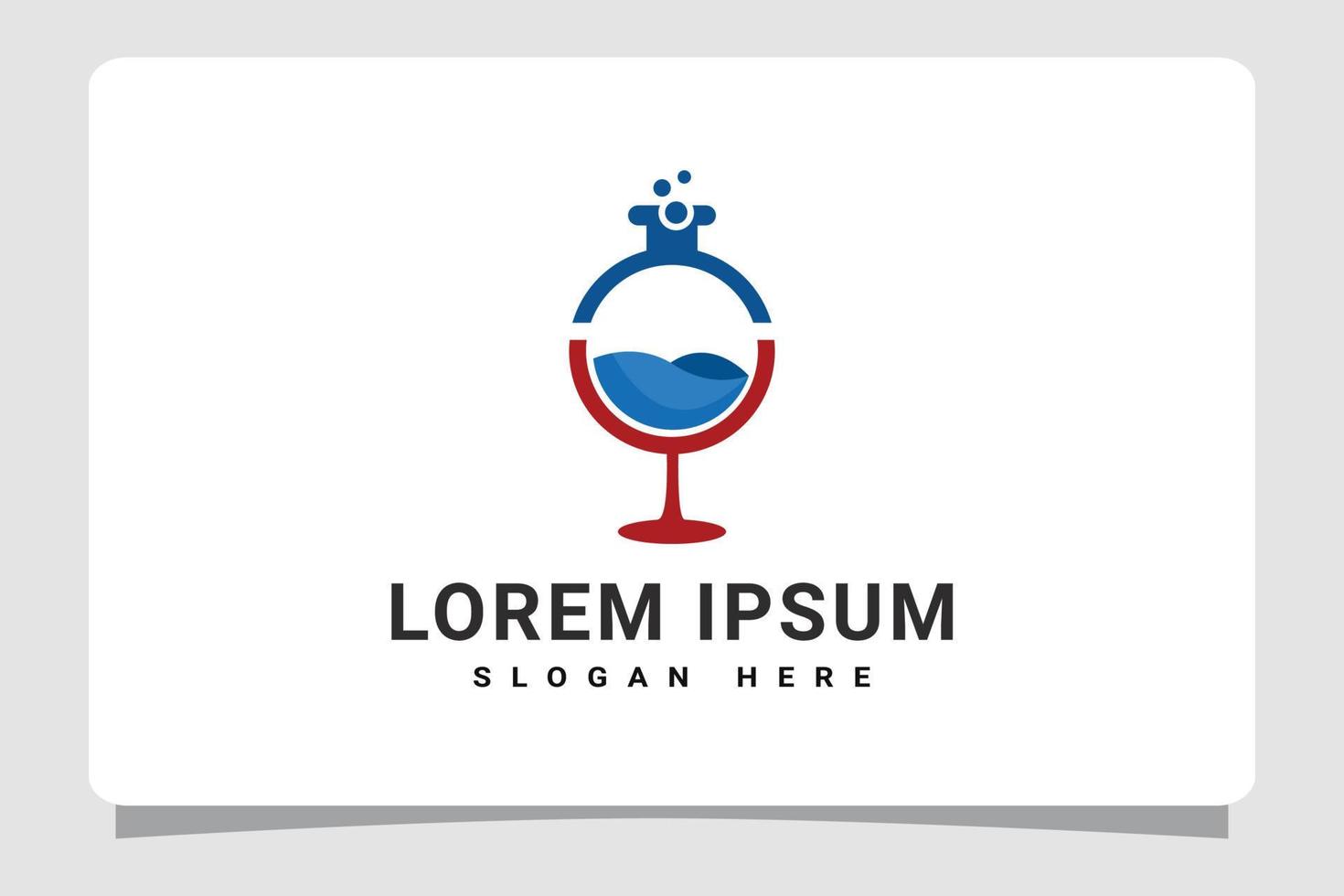 laboratorio bicchieri logo modello design ispirazione vettore