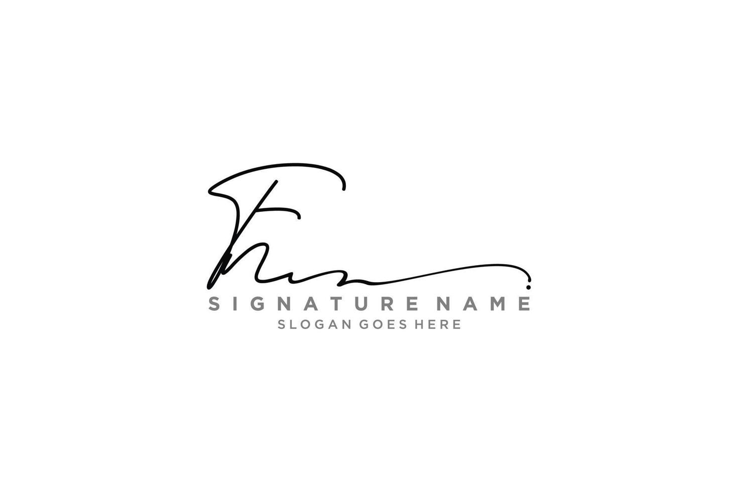 iniziale fn lettera firma logo modello elegante design logo cartello simbolo modello vettore icona