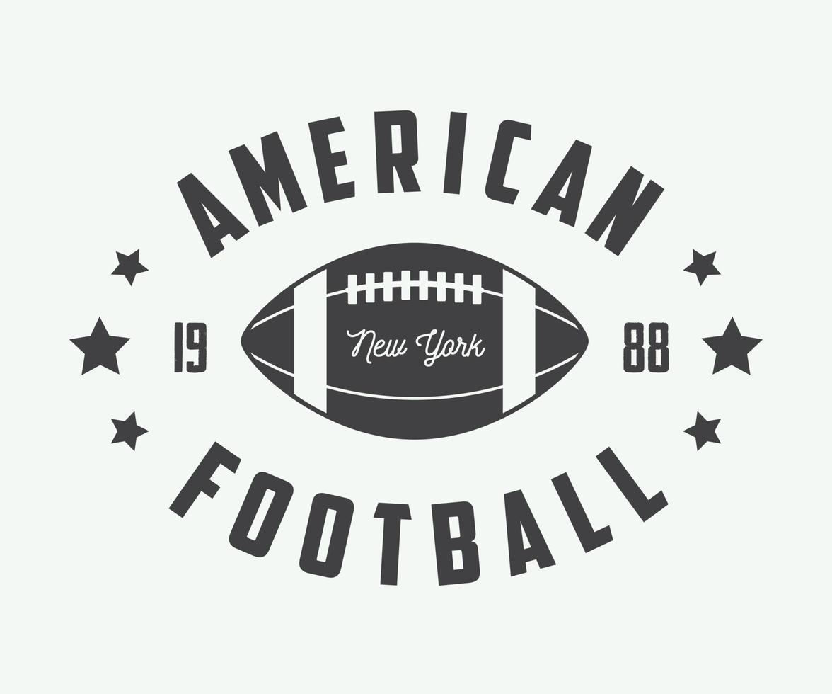 etichette, emblemi e logo vintage di rugby e football americano. illustrazione vettoriale