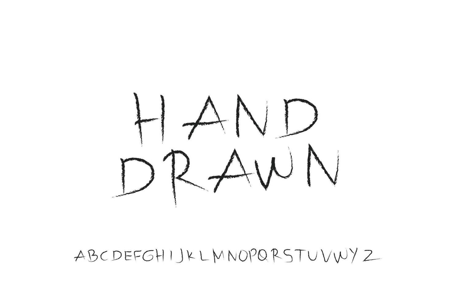 mano disegnato spazzolato alfabeto impostato vettore
