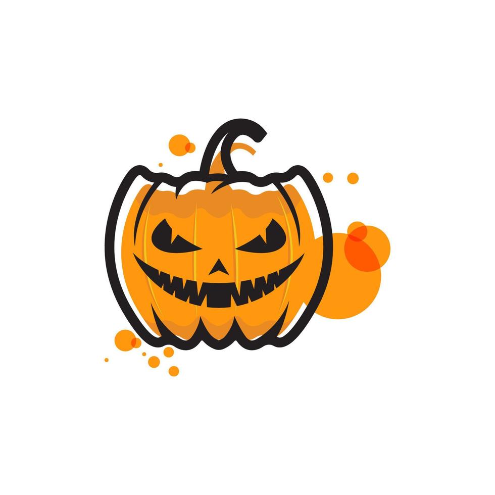 zucca con Sorridi per il tuo design per il Halloween festa vettore