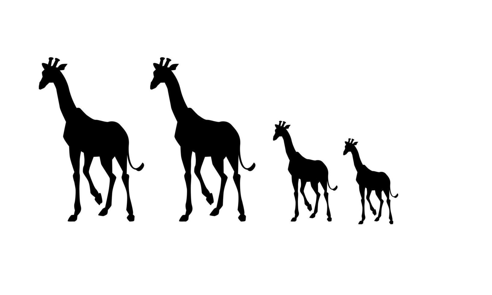 giraffa vettore illustrazione design nero e bianca linea arte