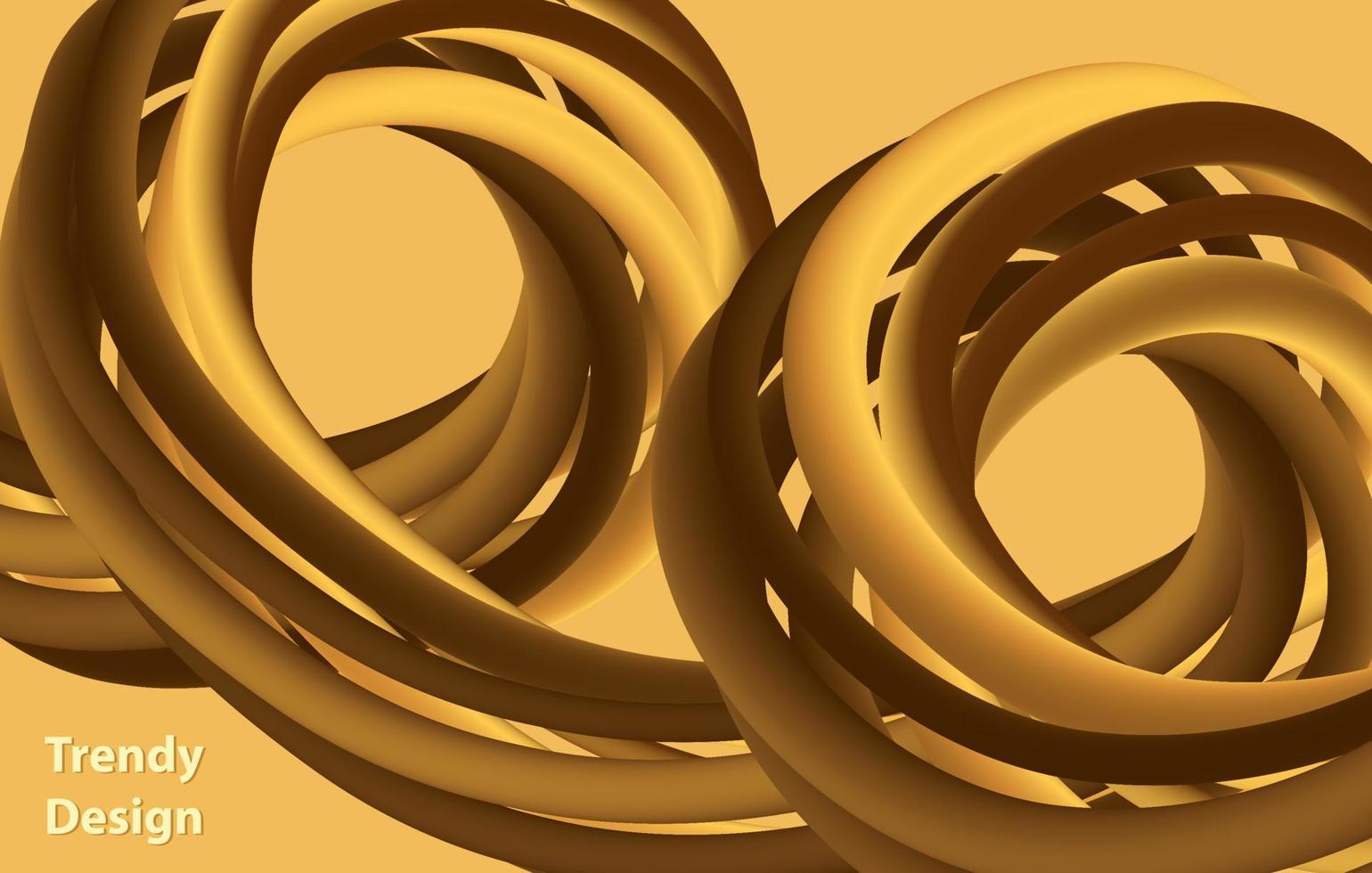 futuristico astratto sfondo. 3d illustrazione di liquido forma. d'oro gradienti. sito web concetto. astratto sfondo con luminosa pendenza e leggero effetto. vettore illustrazione