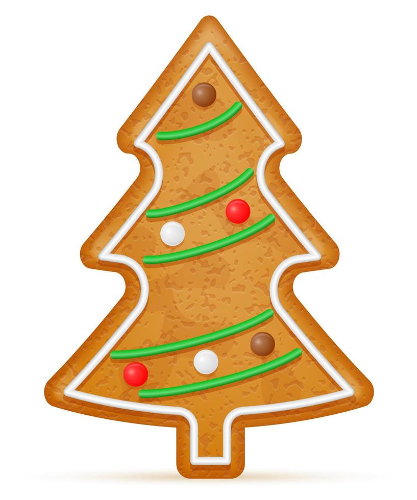 Natale Pan di zenzero biscotti per nuovo anni vacanza celebrazione vettore illustrazione isolato su bianca sfondo